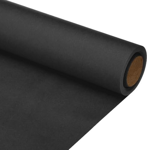PATIKIL Zeichenpapierrolle 30cm x 8m Zeichenpapier 80 g/m² Papierrolle Kraftpapier Malpapier Skizzenpapier Bastelpapier für Staffelei Malen Handwerk Geschenkverpackung Schwarz