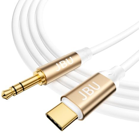 USB C auf Aux Kabel 1.2M,USB Typ C auf Klinke Kabel 3.5mm Audio Aux Kabel,Superweiches, Hautfreundliches Silikonmaterial 3,5 mm Audio Aux Kabel, für iPhone 15/iPad/Galaxy/Huawei/Pixel