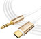 USB C auf Aux Kabel 1.2M,USB Typ C auf Klinke Kabel 3.5mm Audio Aux Kabel,Superweiches, Hautfreundliches Silikonmaterial 3,5 mm Audio Aux Kabel, für iPhone 15/iPad/Galaxy/Huawei/Pixel