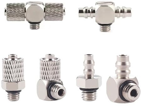 AQXYWQLL 5 pezzi Mini filettatura maschio M3 M4 M5 M6 - Tubo aria OD 3 mm 4 mm 6 mm Connettore tubo pneumatico Vite passante Raccordo rapido dritto/gomito(3-M4,WX-BTPL)