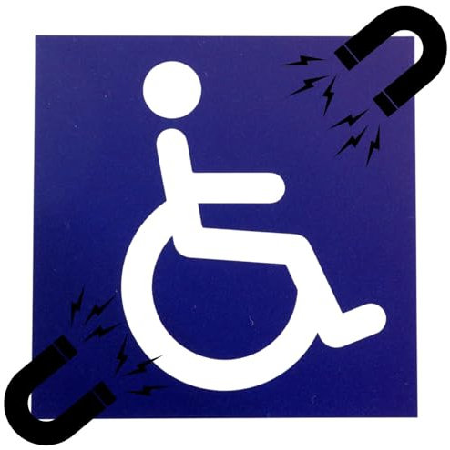 Olanmarp Panneau magnétique pour voiture, fauteuil roulant, film magnétique pour le transport de personnes handicapées, jusqu'à 190 km/h, haute adhérence, résistant aux UV et aux intempéries, bleu, 15