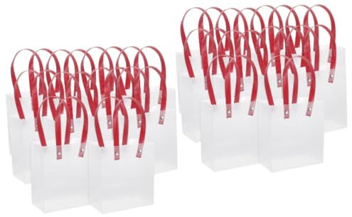 FRCOLOR 20 Stück Transparente Beutel Kindertaschen Taschen Für Kinder Taschen Für Kleidung Verpackung Hochzeitstasche Geburtstagstaschen Partytaschen Party Goodies Taschen Goodie