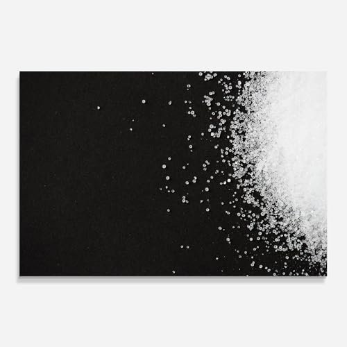 ARTHUB® Crédence de Cuisine en Verre 60x80 cm, Salt Texture | Protection Contre Les éclaboussures, Revêtement Mural en Carreaux, Plaque en Verre, Verre trempé, Aliments, Épices