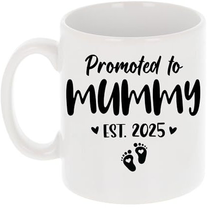 Promoted To Mummy Est 2025 Mug Mum To Be Gift Mum To Be Mug Presents For New Mums Baby Shower Gifts For Mum New Mum Present New Mum Gifts For Her Promoted To Mummy Mug New Mum To Be Gifts Mums To Be