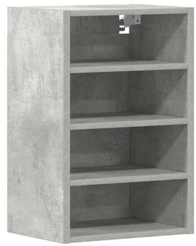 vidaXL Armario Colgante contrachapada Gris hormigón 40x29,5x60 cm, Armario de Cocina, Armario, Armario de Pared, Armario de Almacenamiento, aparador