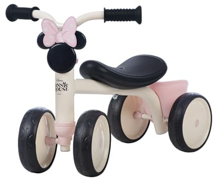 Smoby - Minnie Rookie Rutscher für Kinder - Metallrahmen, leise Räder, Stauraum & Transportgriff - Fördert Motorik & Stabilität ab 12 Monaten
