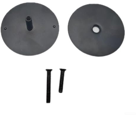 Placa de metal para cubrir agujeros de puerta, negro, diámetro de 2-5/8 pulgadas, juego con opciones de tornillo versátiles para una fácil instalación y mayor seguridad