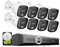 SANNCE 8CH POE CCTV Security Camera System, 5MP Network Video Recorder PoE 8 Channel NVR with 8x 3MP Outdoor Security IP Cameras and 1TB HDD Audio Recording