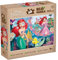 Lisciani - Puzzle Disney Princesses Ariel - 48 Teile Doppelseitiges Puzzle für Kinder ab 4 Jahren - Rückseite Zum Ausmalen - Format 25x35 cm - Die kleine Meerjungfrau - Geburtstagsgeschenkidee