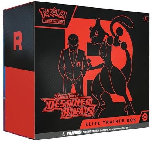 Pokémon Scarlet & Violet 10: Destined Rivals Elite Trainer Box with 9 Boosters & Accessories + Heartforcards®, Delivery Protection