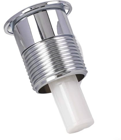 Dual Flush Toilet Cistern Button Chrome Plated Push Button Replacement Part for Skipper 45 Tank System 85x48mm