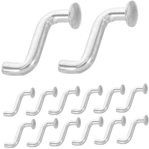 Cabilock 50pcs Goupilles de Verrouillage en Fer Galvanisé Argenté Forme S Tête Plate pour Rayonnage Métallique, Résistant à L'usure Stabilité Renforcée, Accessoire Pratique pour Sécurité