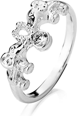 Heartbreaker Elefant Elefanten-Ring I Größe 52 I Edler Zirkonia-Ring aus 925 Sterling Silber I Nickelfreier Damen-Ring inkl. Geschenkverpackung I In Goldschmiedequalität gefertigt I LD EL 11-58