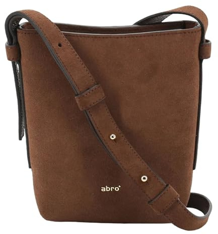 Abro Umhängetasche Leather Suede Crossbody Bag Cosmo Wood braun
