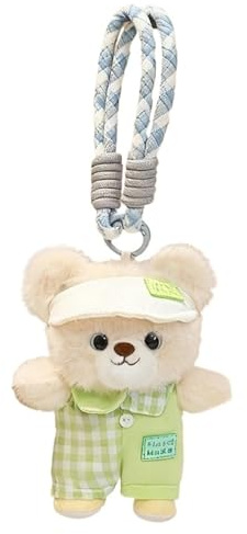 KUKUShining Teddybär Schlüsselanhänger Plüsch, Bär Anhänger Taschenanhänger Kuscheltier Niedlicher Rucksackanhänger Plüschtier Puppe(Type-9)