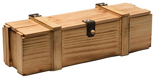 Kistenkolli Altes Land Weinkiste 1er geflammt inkl. Holzwolle/Holzkiste/Geschenkbox/Aufbewahrungsbox/Überraschungskiste/Weinbox/Hochzeitskiste (1er Weinbox)