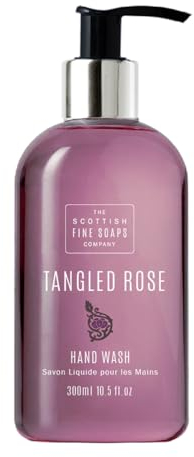 THE SCOTTISH FINE SOAPS COMPANY - Tangled Rose Hand Soap | Hand Wash Liquid | Hydrating Effect | Paraben-Free | Recyclable Bottles | 300ml Dispenser