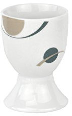 Van Well Eierbecher Corona 4,8cm Porzellan weiß mit Dekor