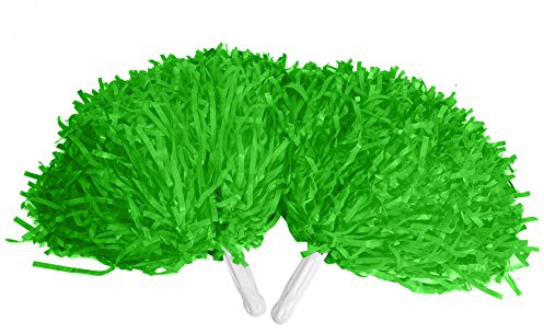 VGEBY Cheerleading Cheerleading Poms Cheerleading Poms Girl Sport Party Tanz Zubehör Hand Blumen Pompons Cheers -7 Farben zur Auswahl (Farbe : Grün)