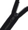 zipworld Reißverschluss Kunststoff - Plastik GROBE Zähne teilbar 8-9mm PZG schwarz-322 (72cm)