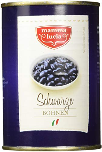 mamma lucia Schwarze Bohnen, 12er Pack (12 x 425 ml)