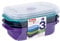 Décor Microsafe Jewel Food Containers Set | 3 Pack - 3 x 900ml | Meal Prep | Steam Release Vent | Microwave, Dishwasher & Freezer Safe | Assorted Colours