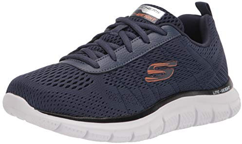 Skechers Men's Track Moulton, Oxford Uomo, Navy Orange Nvor, 42 EU