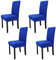 Leeyunbee 4 Pièces Housse de Chaise Moderne élastique, Amovible Lavable Extensible Housses de Chaise de Salle à Manger, Couverture de Chaise pour Décor Salle à Manger, Hôtel et Mariage (Bleu Royal)