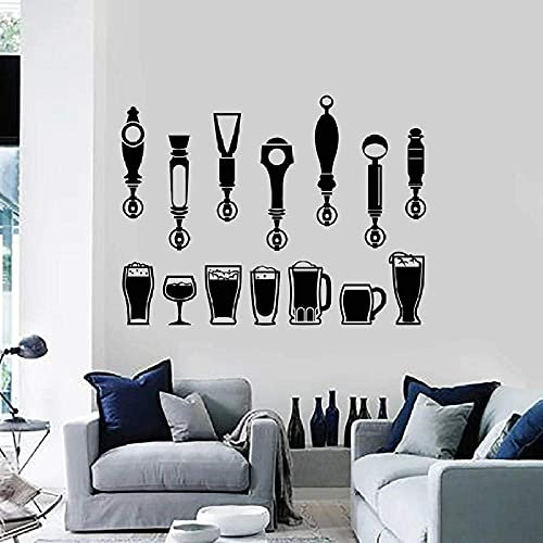 Kitchen Wall Decals Beverage Bar Beer Alcohol Living Room Bar Interior Decoration Window Refrigerator Vinyl Sticker Art Mural 57X75 cm