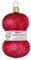 Christbaumschmuck Glas Strickgarn 11cm Wolle Weihnachtskugeln Strickwolle Weihnachtsbaumkugeln rot