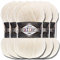 Alize 5 x 100g Superlana Midi Türkische Premium Wolle Baumwolle und Acryl Uni Handstrickgarne | Yarn | Garn | Strickgarn Einfarbig Baby zum Häkeln Stricken Kleidung Schals (Cream | 62)