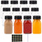 Happybase 4oz leere Saftflaschen aus Kunststoff, 100 ml, wiederverwendbare Wasserflaschen mit Kappen, Milch, Trinken (12 Stück)