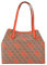 GUESS Vikky Tote, Bag Women, Latte Logo/Orange, Taille Unique