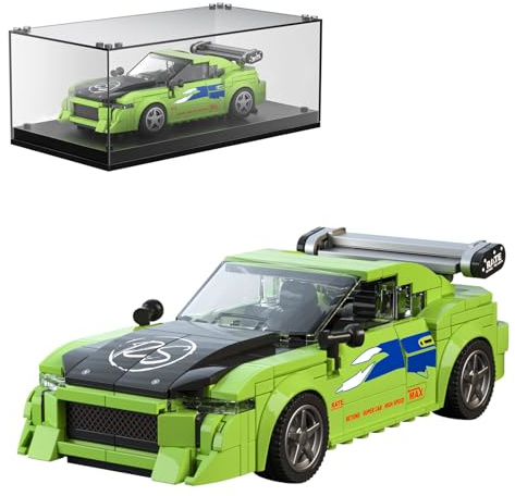 Mould King 27033 Speed Champions Sports Car Building Blocks, Sports Racing Car Building Blocks Set with Acrylic Display Case, Model Cars for Collecting