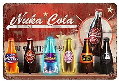 Zap That Thirst Nuka Cola VICFORY Quantum Wild BARK Vintage Blechschilder Kunst Wohnaccessoires displate Retro Metallplaketten Eisen Malerei Rusty Wanddekoration Poster