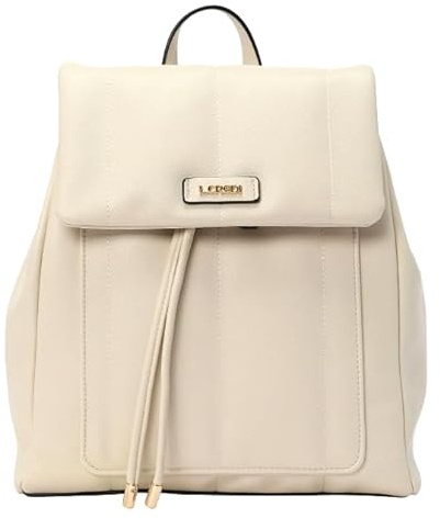 L.CREDI Damen-City-Rucksack LANAYA Backpack vegan 27x12x30 (kitt)