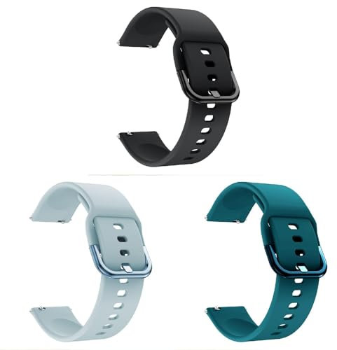 3 Stück Armband Kompatibel mit Withings Steel HR 40 mm/Steel HR Sport Armband, 20mm Sport Silikon Uhrenarmband Replacement Wechselarmband Ersatzarmband für Damen & Herren