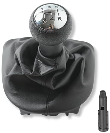 1neiSmartech Juego de pomo para auriculares y adaptador compatible con Peugeot 207 307 308 607 608 para palanca de cambios y pomo de 5 velocidades con bolsa