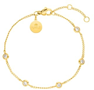 Purelei® Spotlight Armband (Gold) – Elegantes, verspieltes Damen Armband – Edelstahl – Verstellbare Länge 16-19cm – Hawaiianisch inspiriert & wasserfest