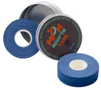 MPH Sports Tape – (3 Rollen – 1,0 cm/9,8 m lang) | Athletic Fingertape für Judo, Jiu Jitsu, Gewichtheben, Volleyball, Klettern, Baseball | Latexfreies medizinisches Klebeband mit tragbarer Dose