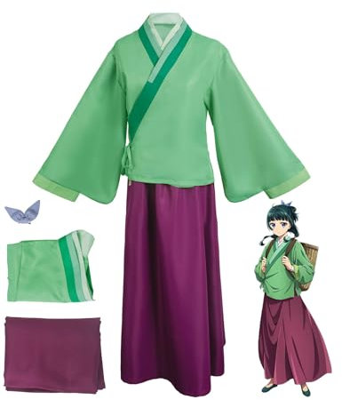 BAEHEU Maomao Costume Cosplay Hanfu The Apothecary Diaries Costume da donna outfit anime Halloween Carnevale Vestito Verde S