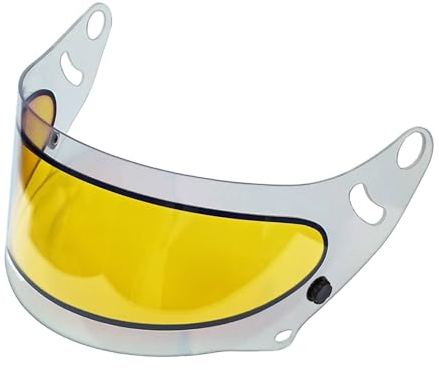 FK VISORS Visier kompatibel mit ARAI® CK6 Helmen transparent - mit gelbem Anti-Beschlag/Regeneinsatz