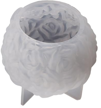 Rosenkugel-Kerzenform, Duftkerzenform, runde Blume, Kerzenform, Silikonform, DIY, Gips, Ornament