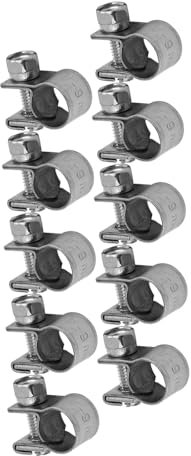 10Pcs Stainless Steel Mini, Hose Clamp, Hose Clips TBar Hose Clamp for 1 Mini Slang Clip Fuel Line Pipe Hose Clamp Clip 6Mm‑20Mm Optional Size (7-9Mm)