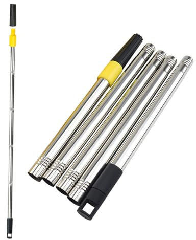 Paint Roller Extension Pole, 1.4m/4.6ft Extendable Paint Roller, Telescopic Pole Extendable Roller Pole for Painting Gutter Cleaning Tools