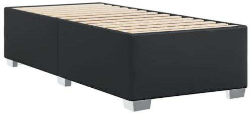 vidaXL Bettgestell Schwarz 90x190 cm Kunstleder