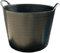 NEW! BLACK 42L Flexi Tubs - Durable Flexible Buckets for Home & Garden Versatile Large Garden Tubs with Handles, Handy Builders Buckets Heavy Duty, Ideal Bath Laundry Bucket & Flexi Bucket [1]
