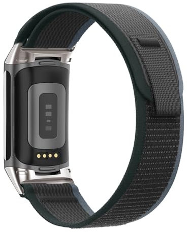 surundo Kompatibel mit Fitbit Charge 6/Fitbit Charge 5 Armband für Damen Herren, Magnetverschluss Maschen Schleife Verstellbares Metall Bänder für Fitbit Charge 6/Fitbit Charge 5