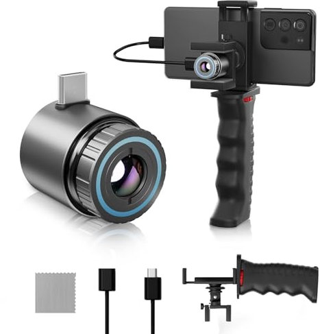 MiLESEEY TNV30i Nachtsicht Wärmebildkamera, T-Recon Scout 320 x 240 (50 Hz), Wärmebildmonokular mit 10mm einstellbarem Fokusobjektiv, Wärmebildkamera für Android Smartphones für die Jagd