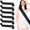 Schärpe 6 Stück Blanko Schärpe Schwarz Schärpen Blank Party Zubehör Schärpe Bedrucken Personalisierte Satin Schärpe Scherpe Selbst Beschriften Party Schärpen DIY schärpe für Hochzeit Party Geburtstag